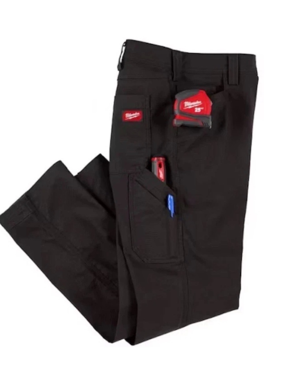 Milwaukee Mens Black Cotton/Polyester Work Pants 7 Pockets 36X30